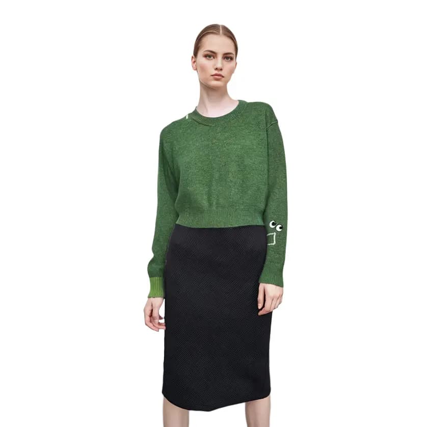 UNIQLO x Anya Hindmarch Qadın Sviter Yaşıl 6