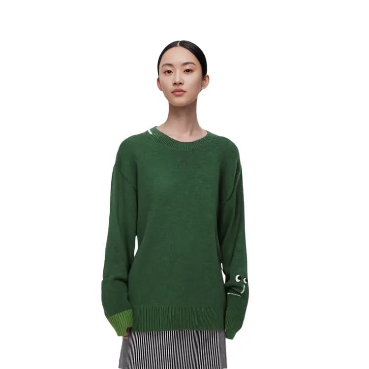 UNIQLO x Anya Hindmarch Qadın Sviter Yaşıl 7