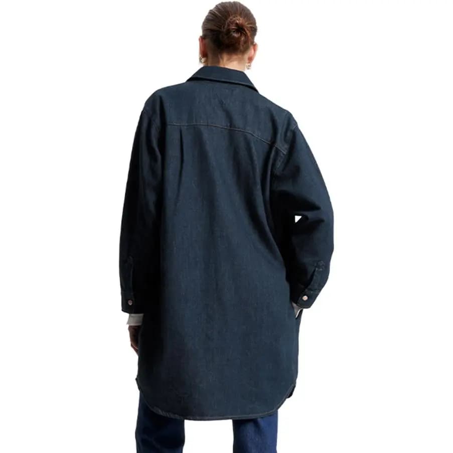 Tommy Hilfiger Long Sleeved Dress Women's Dark Denim Blue 3