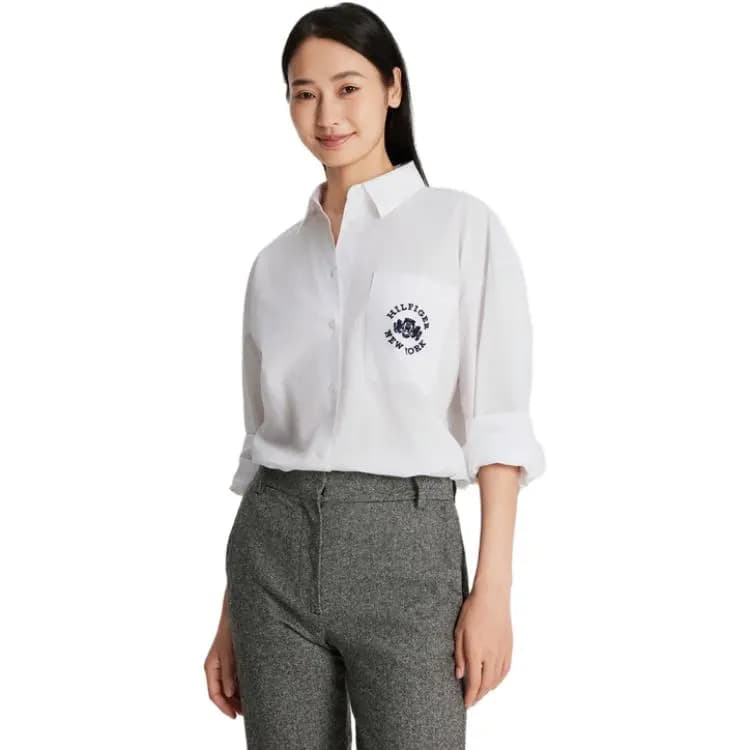 Tommy Hilfiger Qadın Köynəyi Ağ
