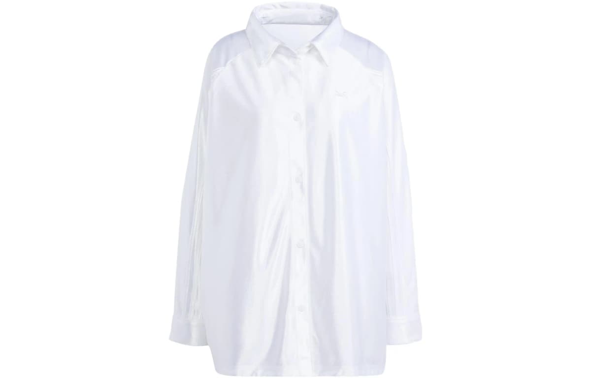 Adidas Originals Satin Oversized Qadın Köynəyi Ağ