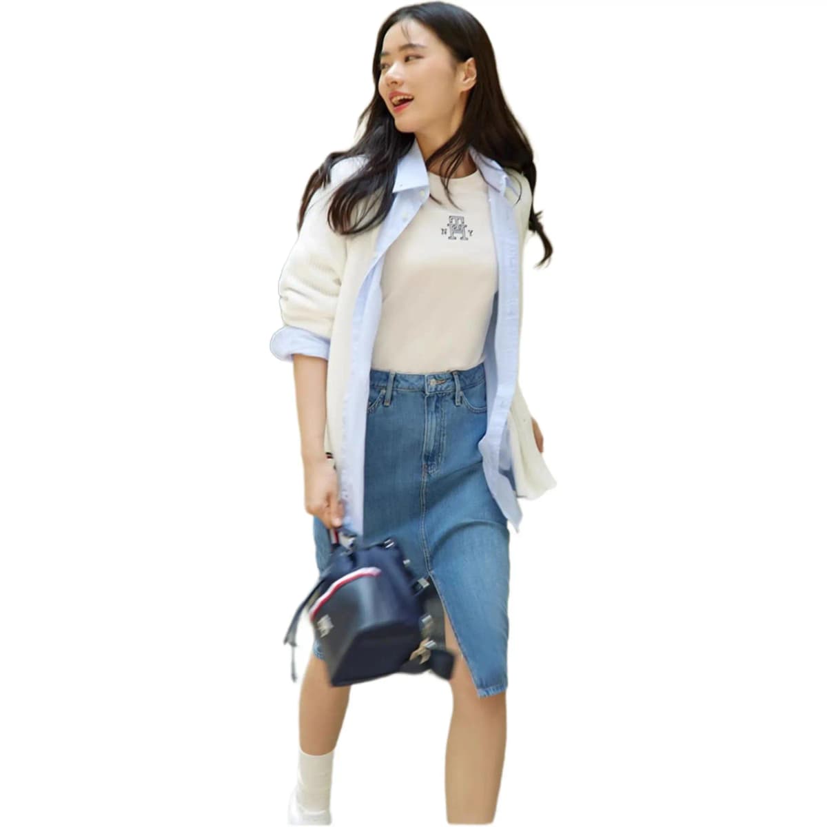 Tommy Hilfiger Denim Long Skirts Women's Denim Blue 3