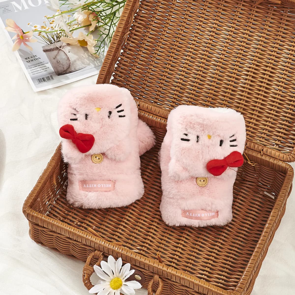 Sanrio Hello Kitty Əlcək Qadın Ağ 10