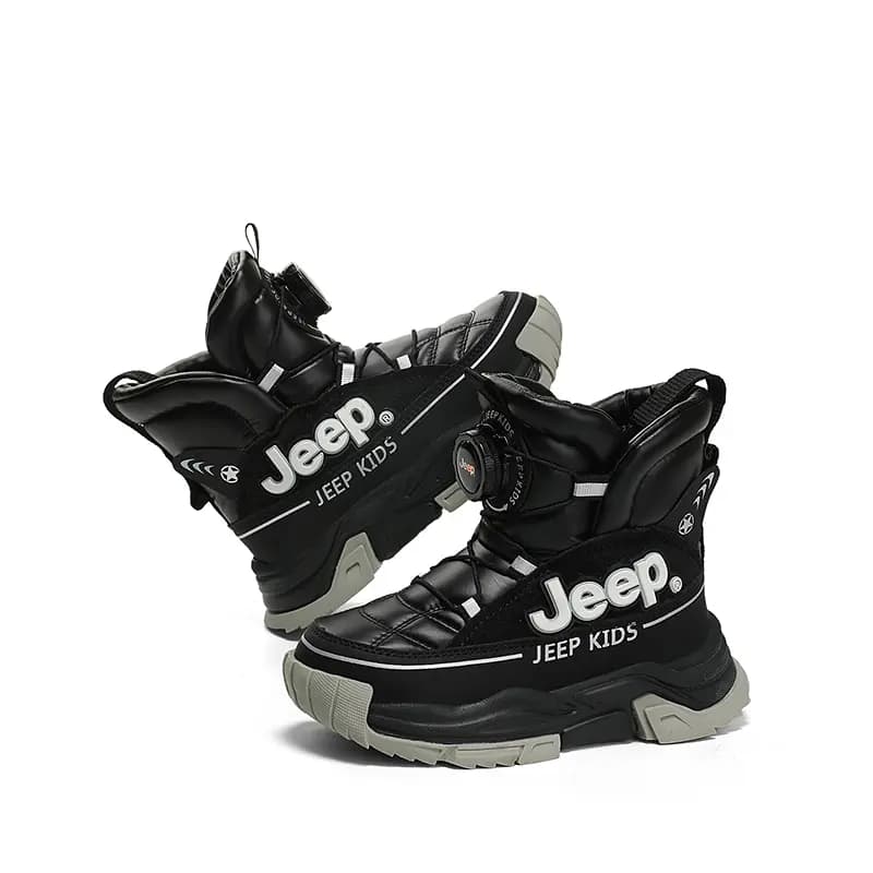 Jeep Uşaq Qar Çəkmələri Ağ/Qara 7