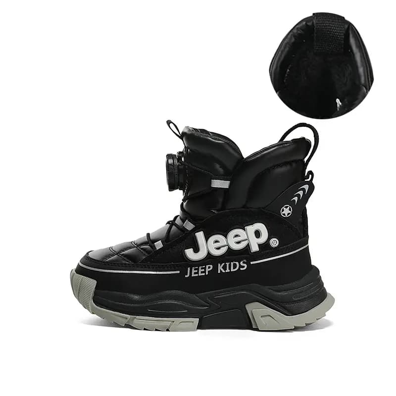 Jeep Uşaq Qar Çəkmələri Ağ/Qara