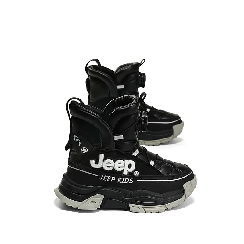 Jeep Uşaq Qar Çəkmələri Ağ/Qara 6