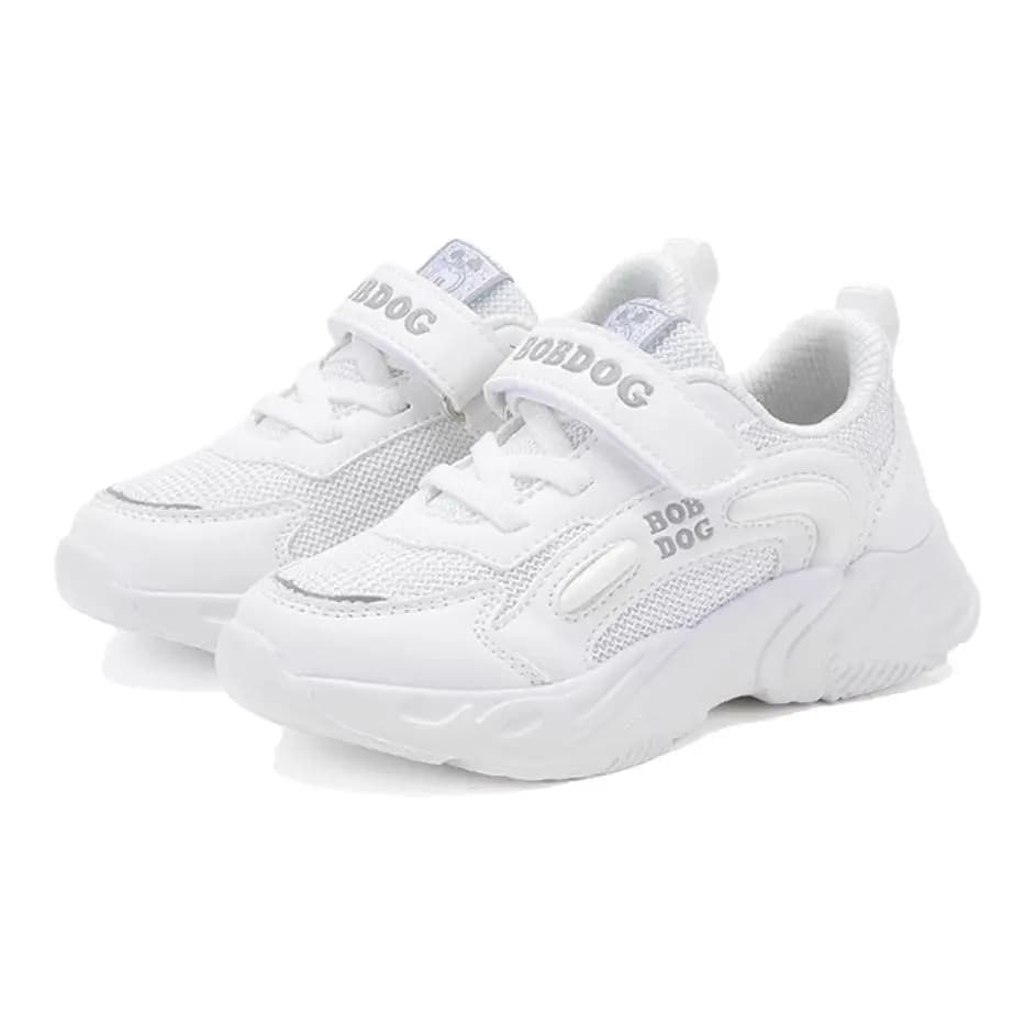 Kids Bobdog Comfortable Versatile Anti-Kick Casual Shoes White 3