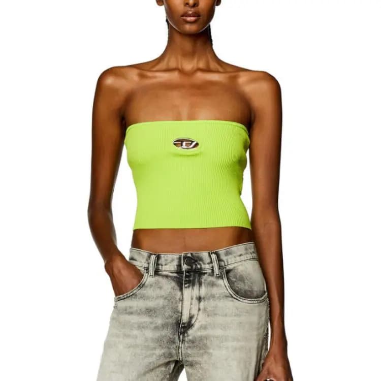 DIESEL M-Clarksvillex Logo Plaque Tube Top 2