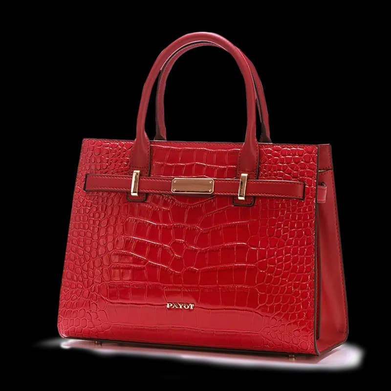 PAYOT Cow Leather Handbag, One Shoulder, Crossbody Bag Regular Women's Burgundy/Haze Blue/Ecru/Prussian Blue 2