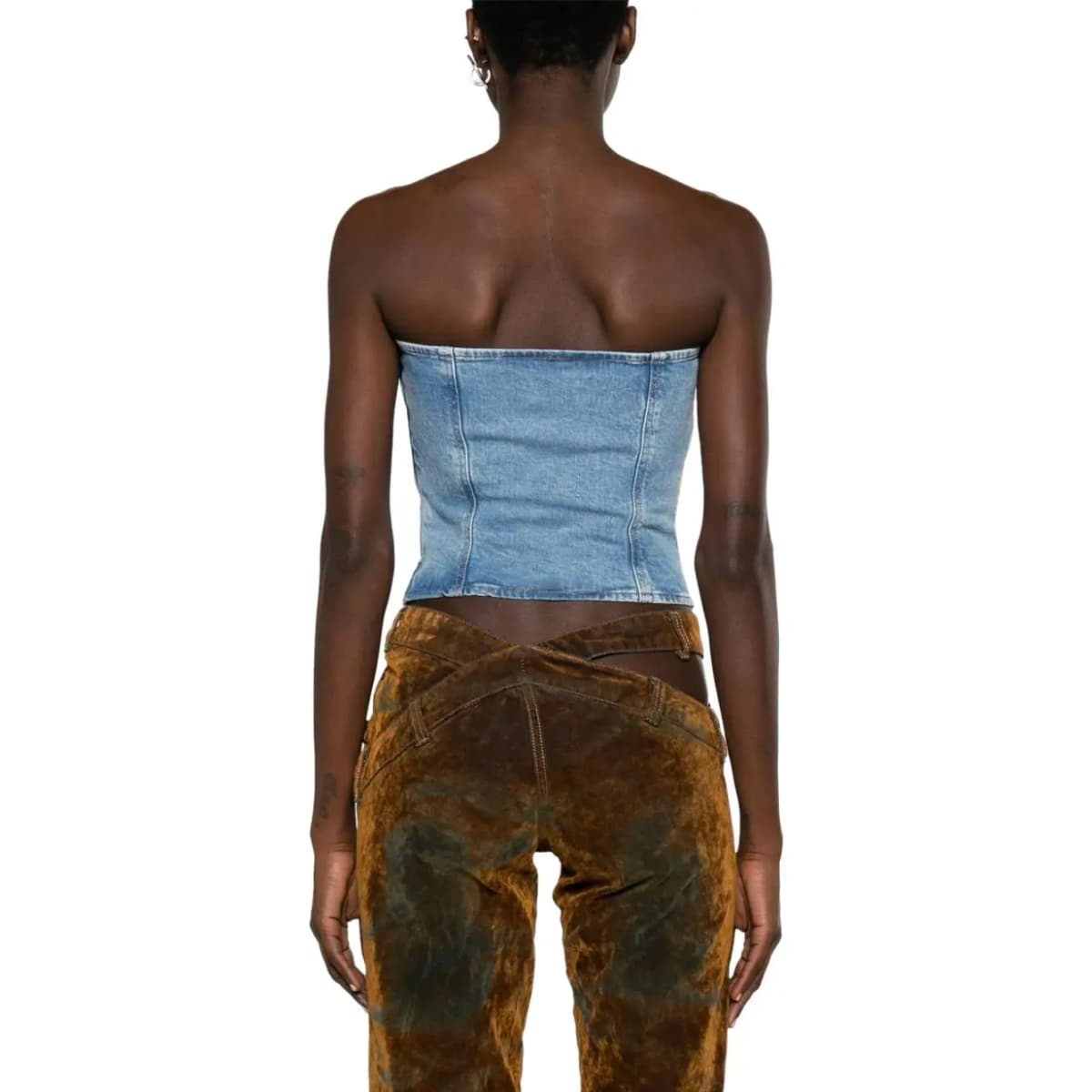 DIESEL SS24 Strapless Top Women's Blue 3