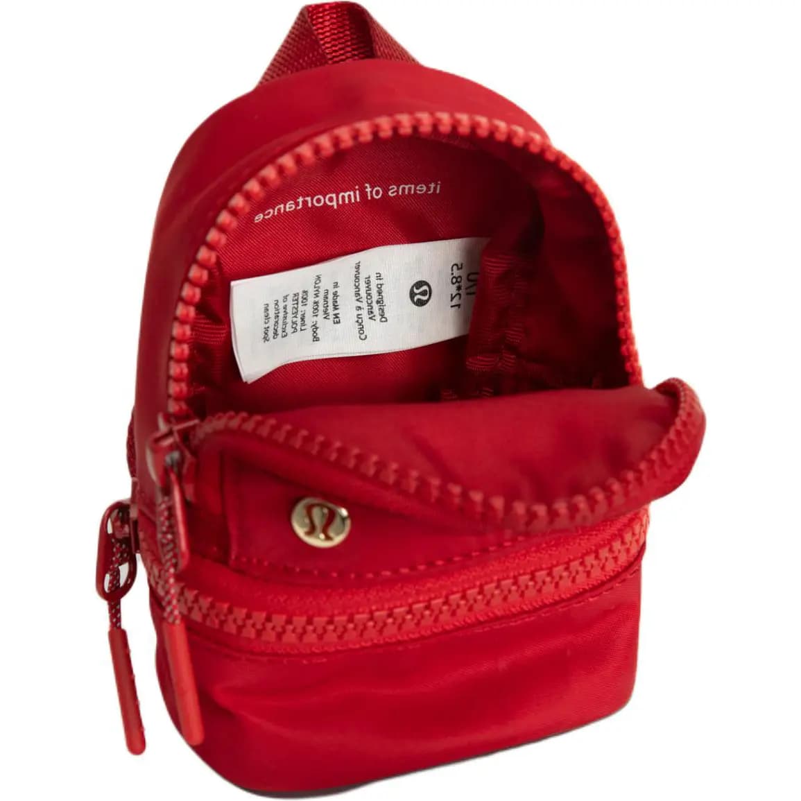 lululemon City Adventurer Casual Solid Color Zipper Closure Polyester Storage Pouch Nano Women's Red 4