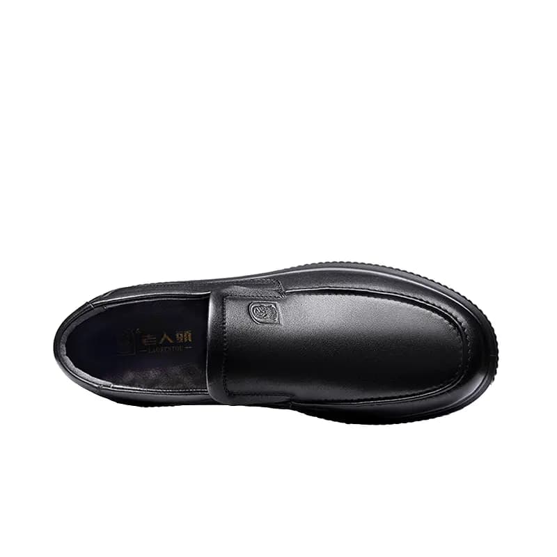 LAORENTOU Top-Grain Cowhide Leather Comfortable Versatile Trendy Casual Shoes Men's Black 3