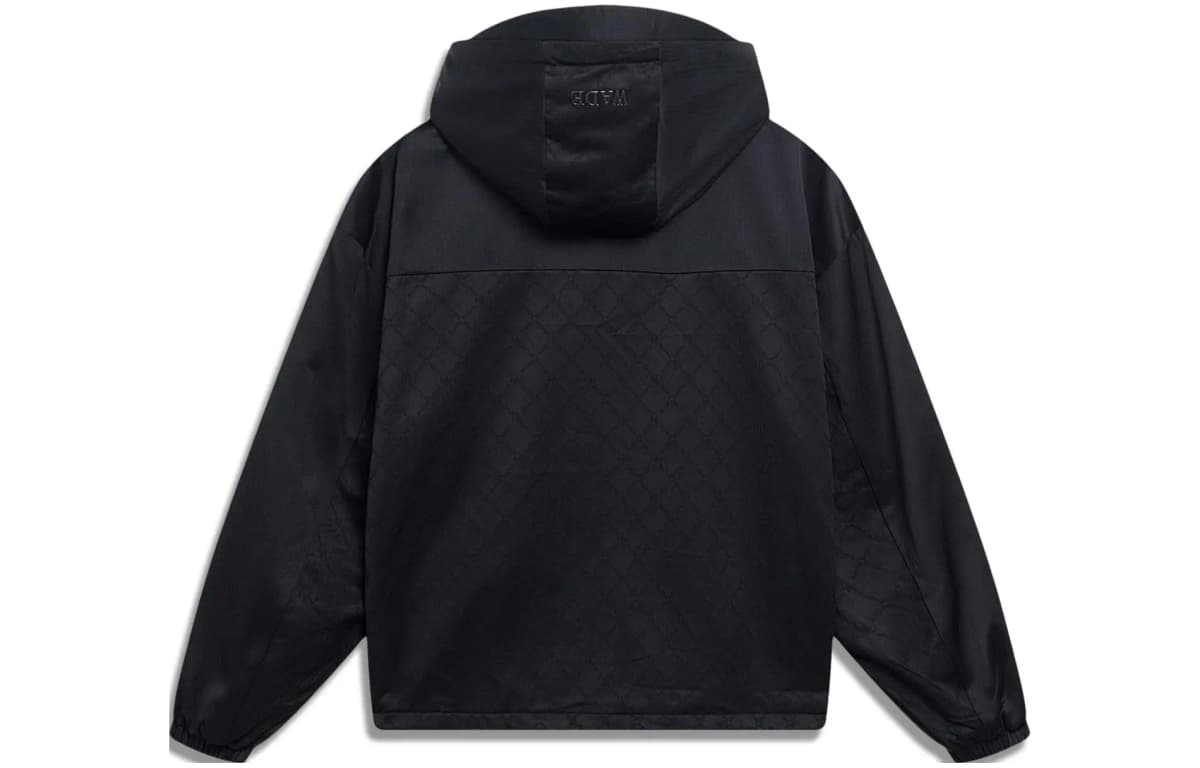 LiNing Trench Coat Men's Black Jacquard All Over Print Black 2