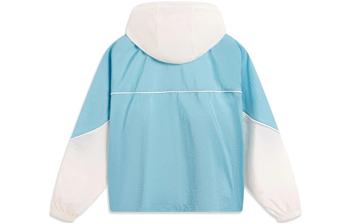 LiNing Sports Trend Series Trench Coat Women's Light Lake Blue Ivory Multicolor 2