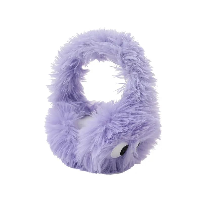 VIVIWELL Cute Big Eyes Foldable Winter Ear Protection Warm Ear Muffs Women's White Purple Pink Apple Green 5