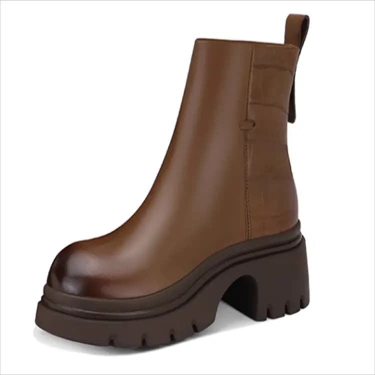 JESSICA SOPHIA Ankle Boots 4.5cm Women's Brown