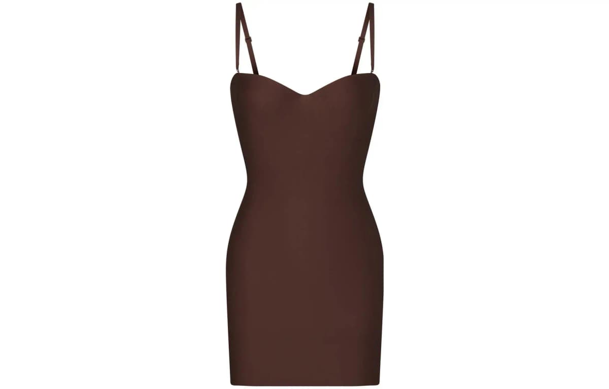 SKIMS BODY UNDERWIRE Qadın Slip Donu Cocoa