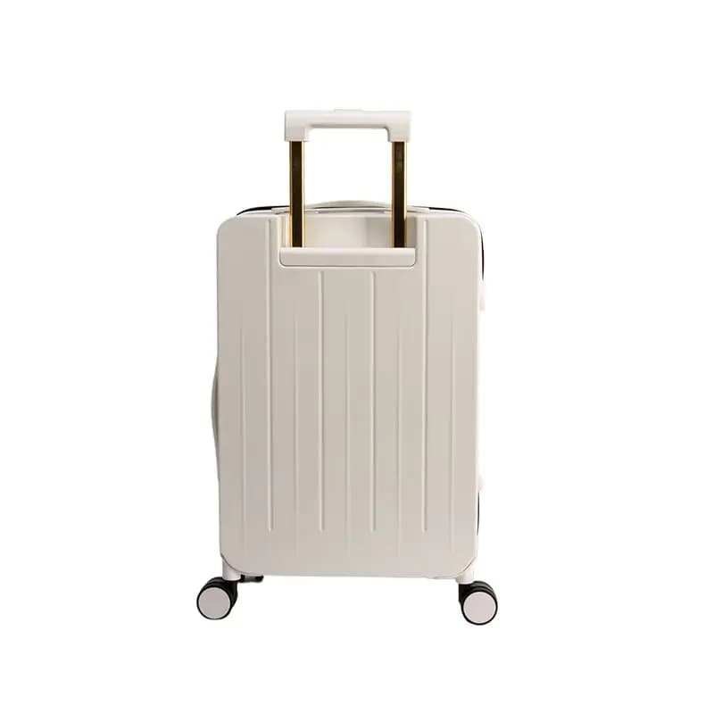 GUESS Large Capacity Durable Luggage 8 Silent Spinner Wheels PC+ABS Suitcase 20" 24" Unisex Cream/Black 4