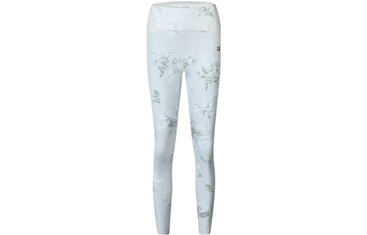 FILA Gray Fitness Tight Knit Leggings Women's Full Print One 3