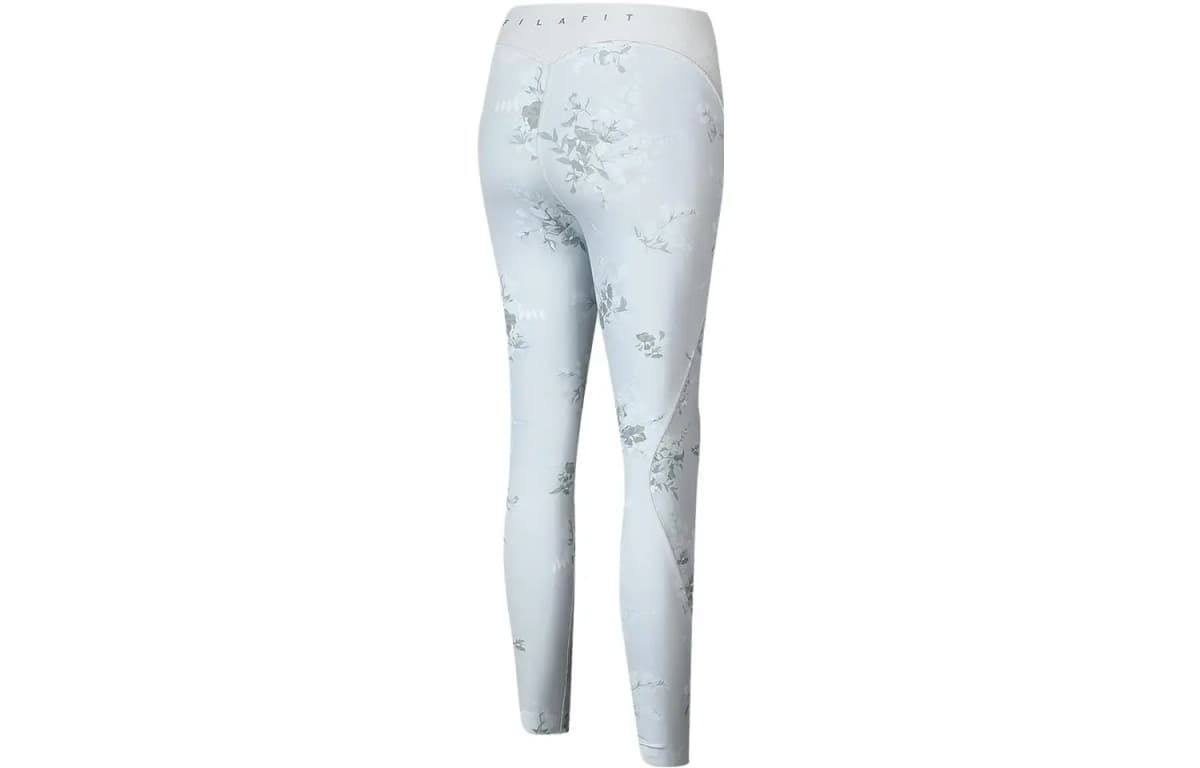 FILA Gray Fitness Tight Knit Leggings Women's Full Print One 2