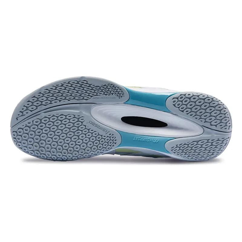 Kawasaki Glory Series Cushioning Wear Resistant Low Top Badminton Shoes Unisex Gray Cyan 5