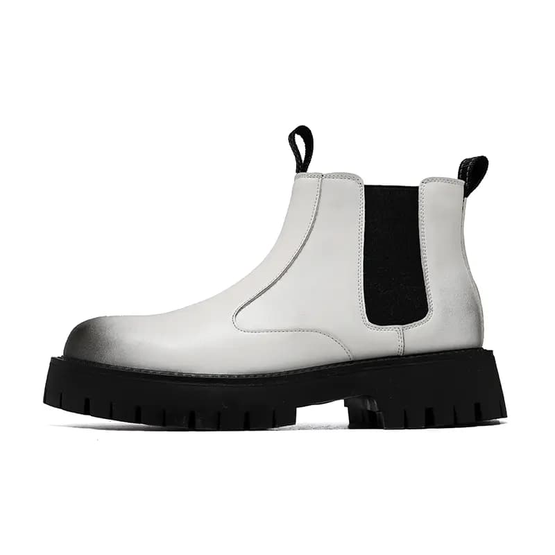 Kachiotti Microfiber Leather British Fashion Comfortable Versatile Cotton-Padded Short-Calf Chelsea Boots Men's 16