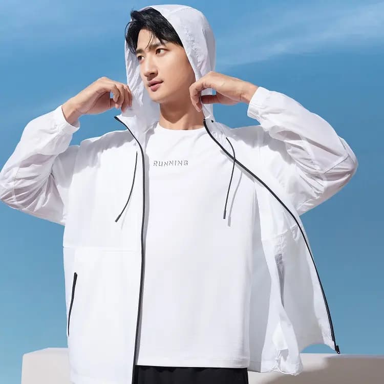 LiNing Smoothie Unisex Günəşdən Qoruyucu Geyim Ağ 3