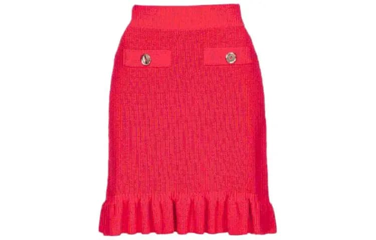 PINKO Ruffle hem Knitted Miniskirt