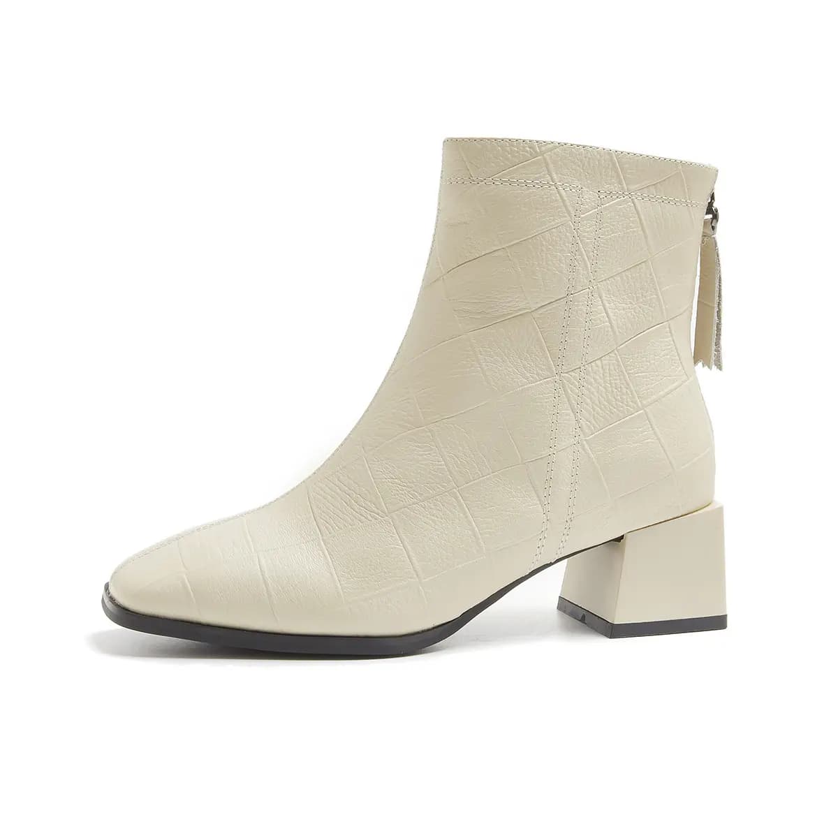 PIERCE GENTRY Top Layer Leather Casual Fashion Trendy Versatile Short Boots 5cm 8
