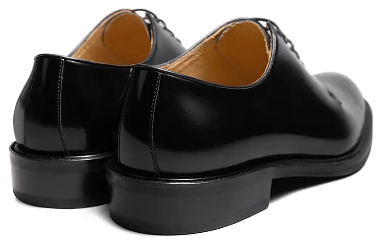 THOM WILLS Business Commute Versatile Shiny Derby Shoes Formal Leather Shoes Men's Black 4