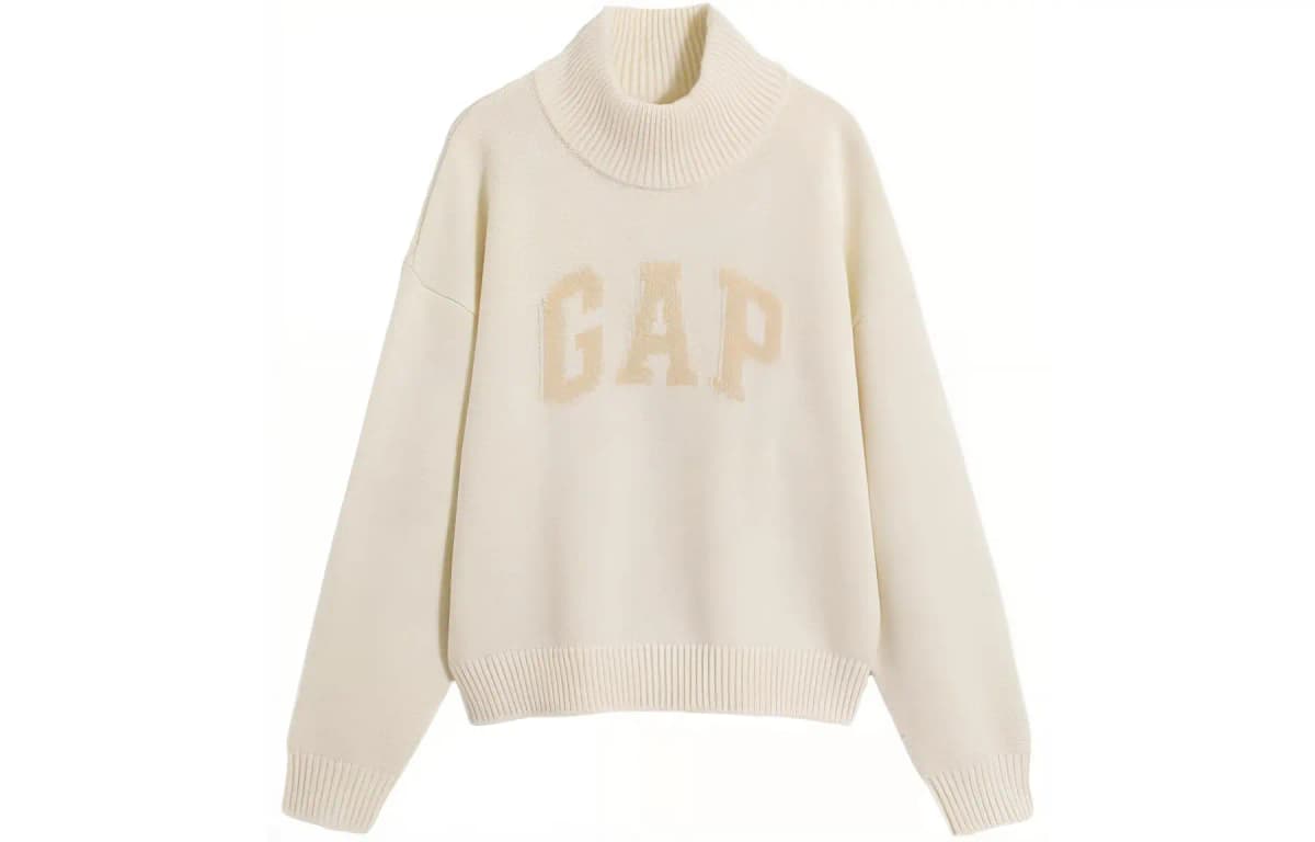 GAP Logo Mock Neck Qadın Sviteri