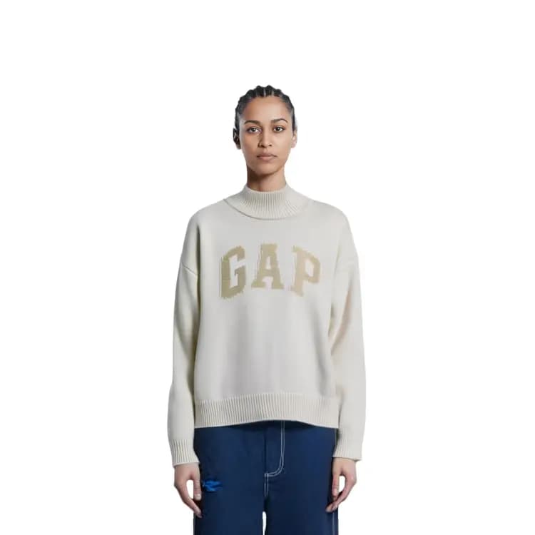 GAP Logo Mock Neck Qadın Sviteri 4
