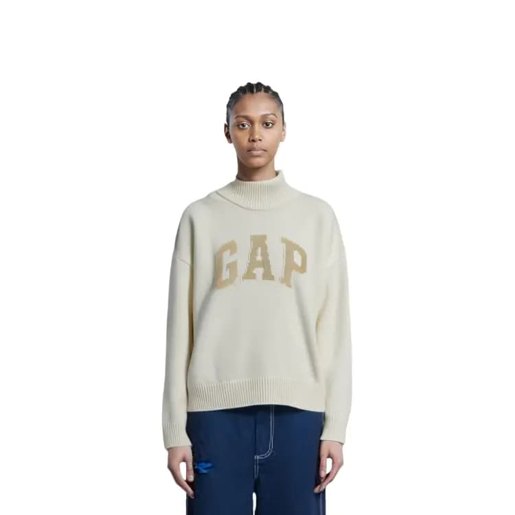 GAP Logo Mock Neck Qadın Sviteri 2
