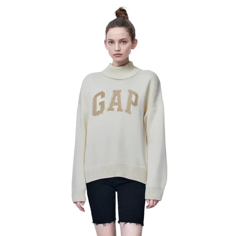 GAP Logo Mock Neck Qadın Sviteri 3