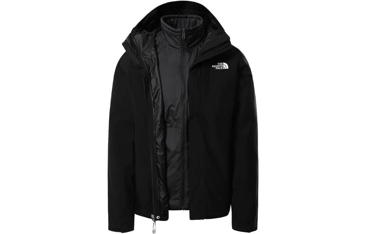 THE NORTH FACE Carto Triclimate Outdoor Hiking Water-Resistant Windproof Breathable Windbreaker Jacket Men's Black
