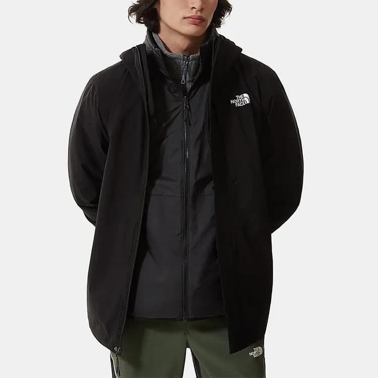 THE NORTH FACE Carto Triclimate Outdoor Hiking Water-Resistant Windproof Breathable Windbreaker Jacket Men's Black 5