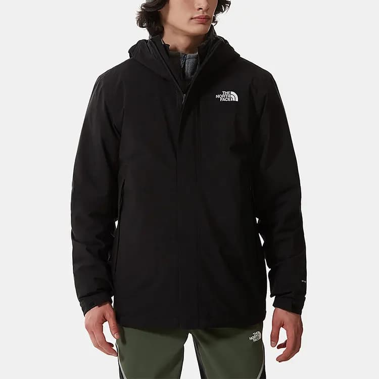 THE NORTH FACE Carto Triclimate Outdoor Hiking Water-Resistant Windproof Breathable Windbreaker Jacket Men's Black 4