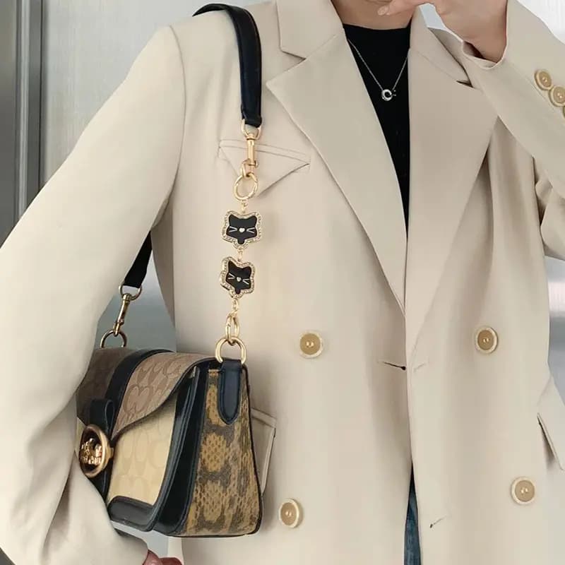 Lan Bao Fan Metal Alloy Bag Accessory Women's Gold tone 24