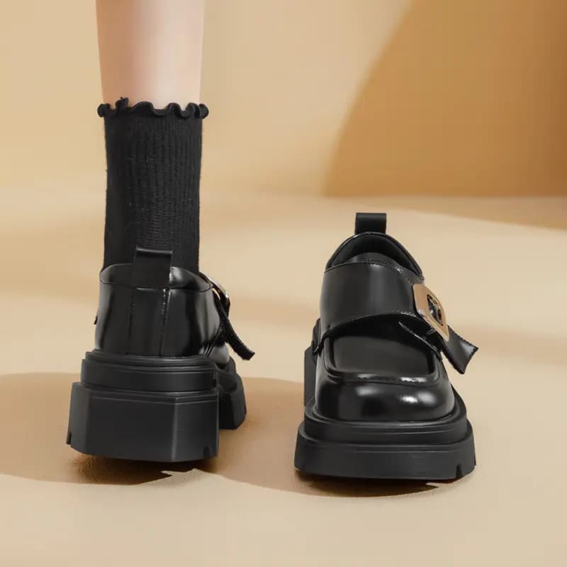 AGSDON Qadın Loafer Ayaqqabısı Qara 5
