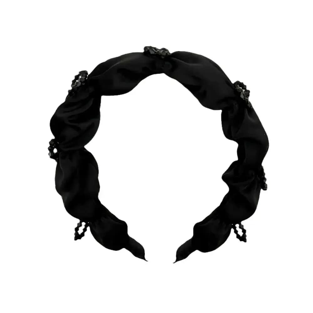 OQD Bow Sponge High Crown French Retro Daily Wide Headband Women's