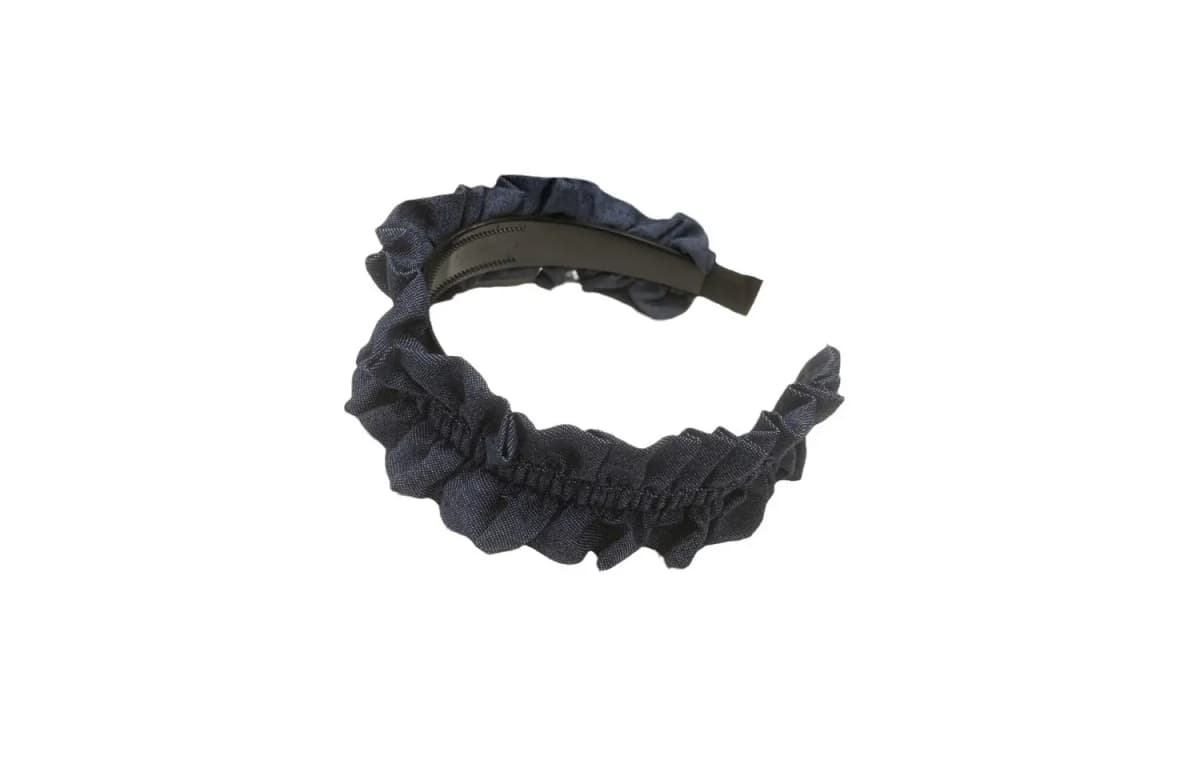 OQD Pleated Wide Tooth Anti-Slip Ethereal Denim High-End Sense Headband Women's