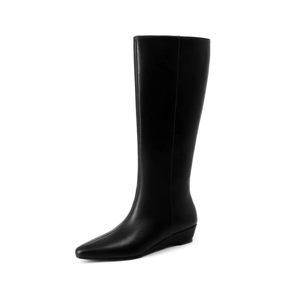 Echo&yolo Knee-high Boots 4cm Qadın Qara