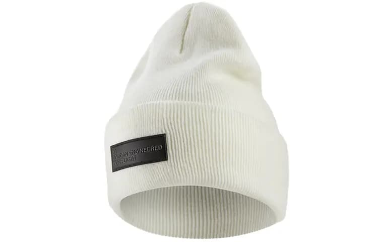 Jordan Logo Patch Knit Beanie Unisex White