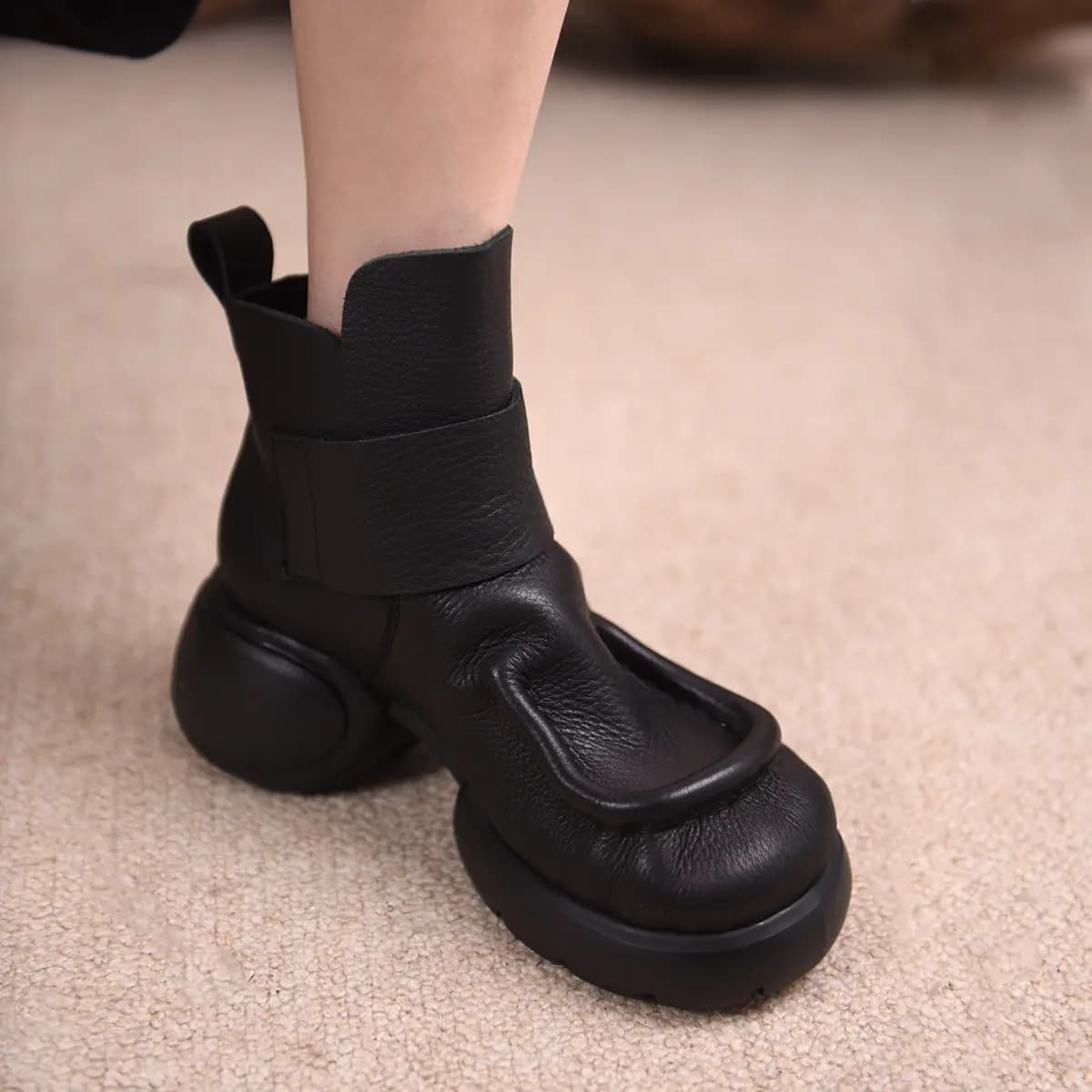ARTMU Ankle Boots Chunky Heel Women's 8