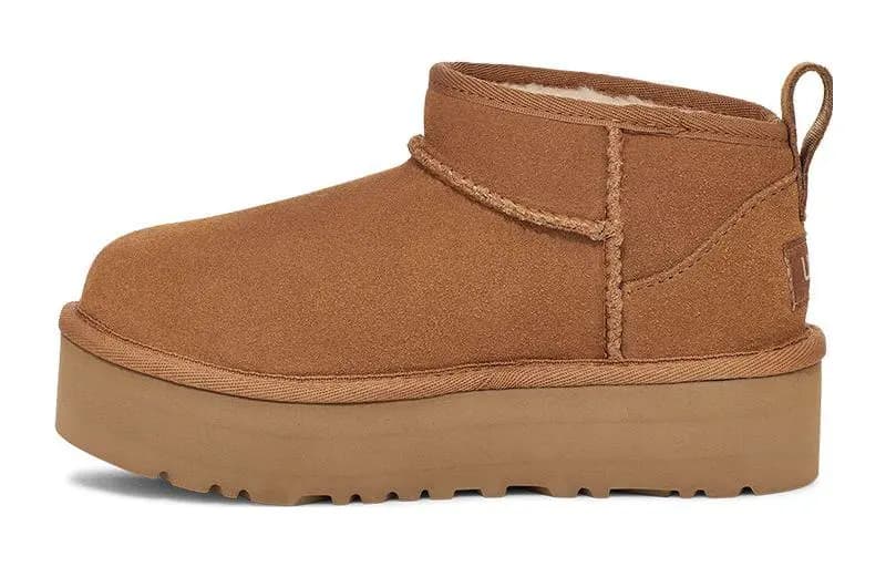 UGG Classic Ultra Mini Platform Uşaq Çəkməsi Chestnut