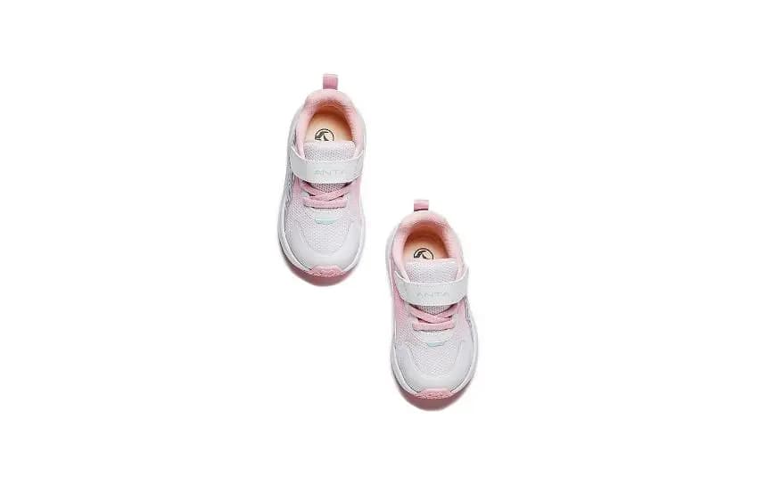 Antakids Cushioning Wear-Resistant Low-Top Toddler Shoes White Pink Blue Infant And Toddler 3