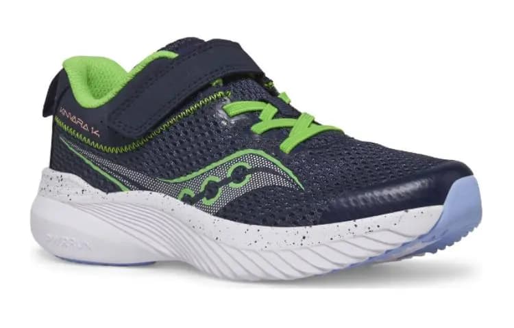 saucony Kinvara 14 A/C Uşaq Qaçış Ayaqqabısı Göy/Yaşıl 2