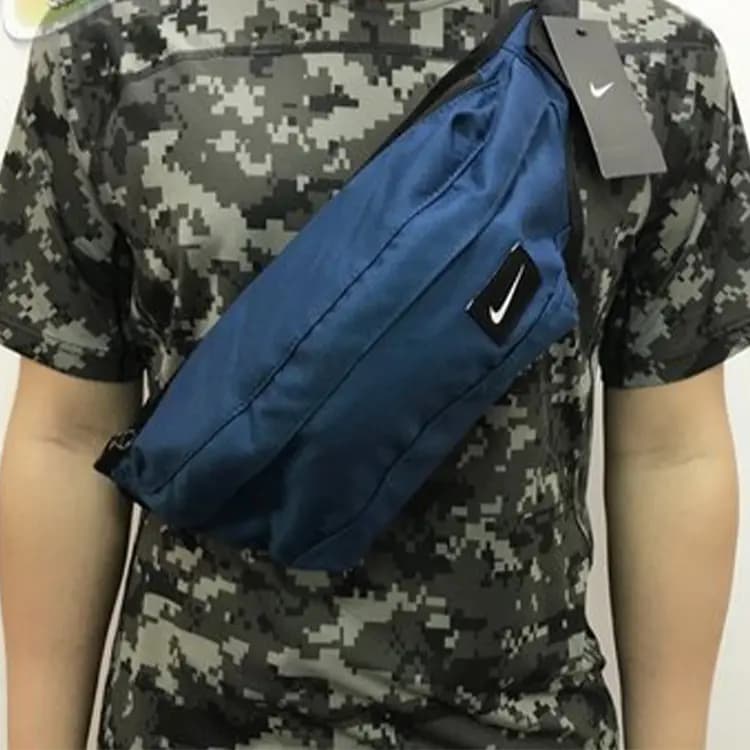 Nike Zipper Closure Polyester Waist Bag Unisex Blue 3