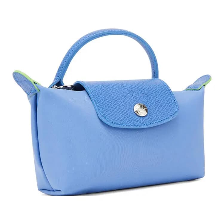 LONGCHAMP Le Pliage Green Dəri və Kətan Çanta Qadın Mavi 2
