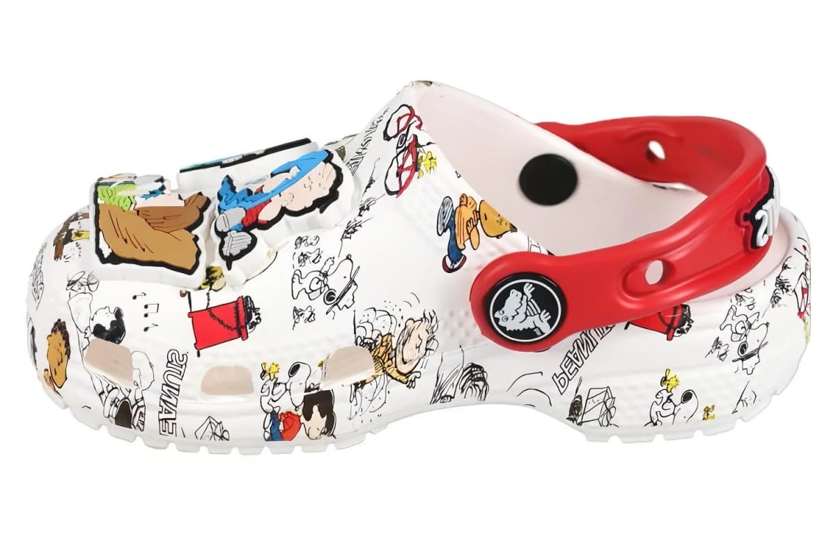 Crocs Classic Clog Uşaq Səndəli Ağ/Qırmızı